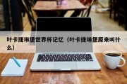 叶卡捷琳堡世界杯记忆（叶卡捷琳堡原来叫什么）