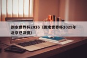 跳水世界杯2016（跳水世界杯2025年北京总决赛）