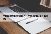 广东麻将扫码规则图片（广东麻将码是什么意思）