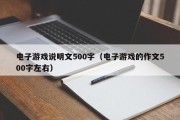 电子游戏说明文500字（电子游戏的作文500字左右）