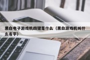 黑白电子游戏机四键是什么（黑白游戏机叫什么名字）