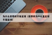为什么世界杯只有足球（世界杯为什么是足球不是篮球）